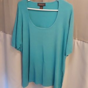 Short sleeve knit shirt.